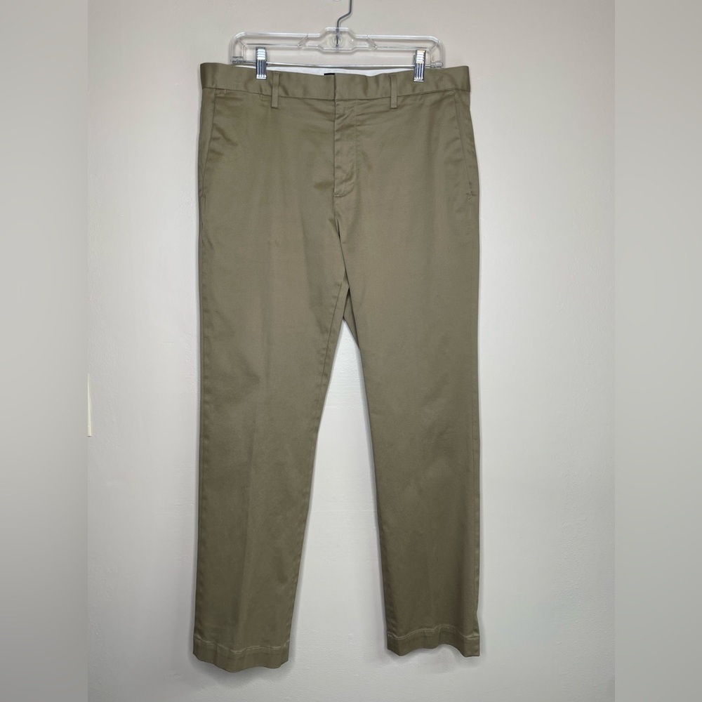 Banana Republic Aiden Chino Tan Classic Cotton-Blend Pants 34 X 30